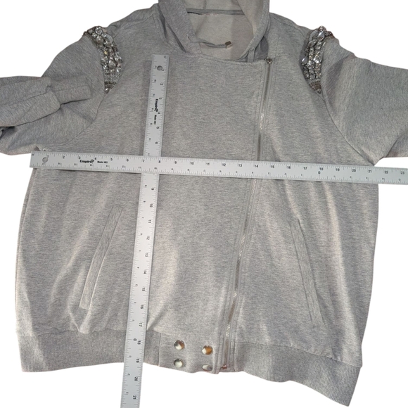 Gray Embellished Women's Jacket - Picture 8 of 8